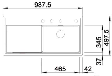 

Кухонная мойка Blanco ZENAR XL 6S-F алюметаллик [523888], ZENAR XL 6S-F