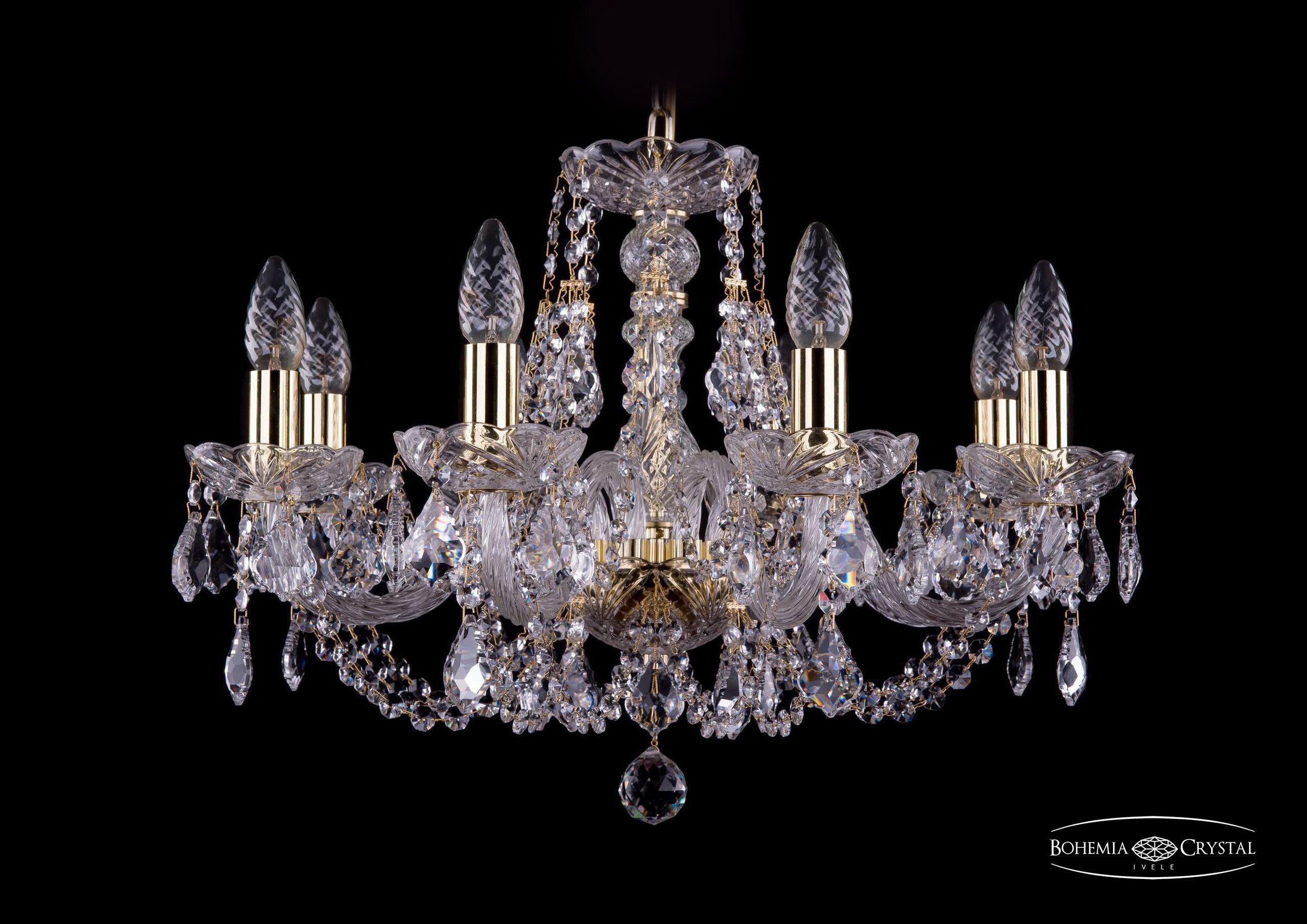 

Подвесная люстра Bohemia Ivele Crystal 1406/8/195/G/Leafs