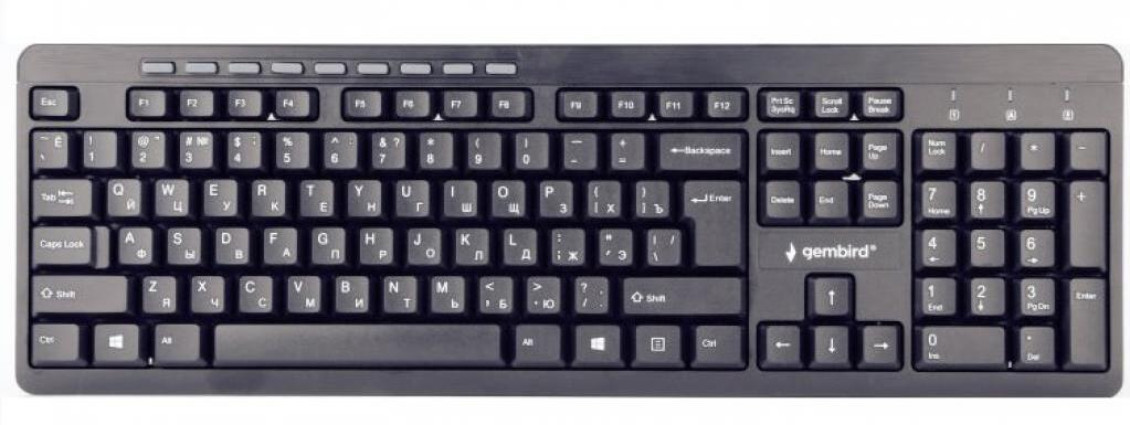 

Клавиатура Gembird KB-UM-106-RU Black, Клавиатура Gembird KB-UM-106-RU
