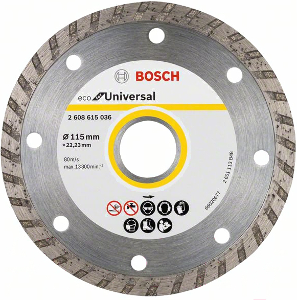 

Алмазный диск Bosch Eko Universal Turbo D125 10 шт [2.608.615.046], Алмазный диск Bosch Eco Universal Turbo D125 10 шт 2.608.615.046