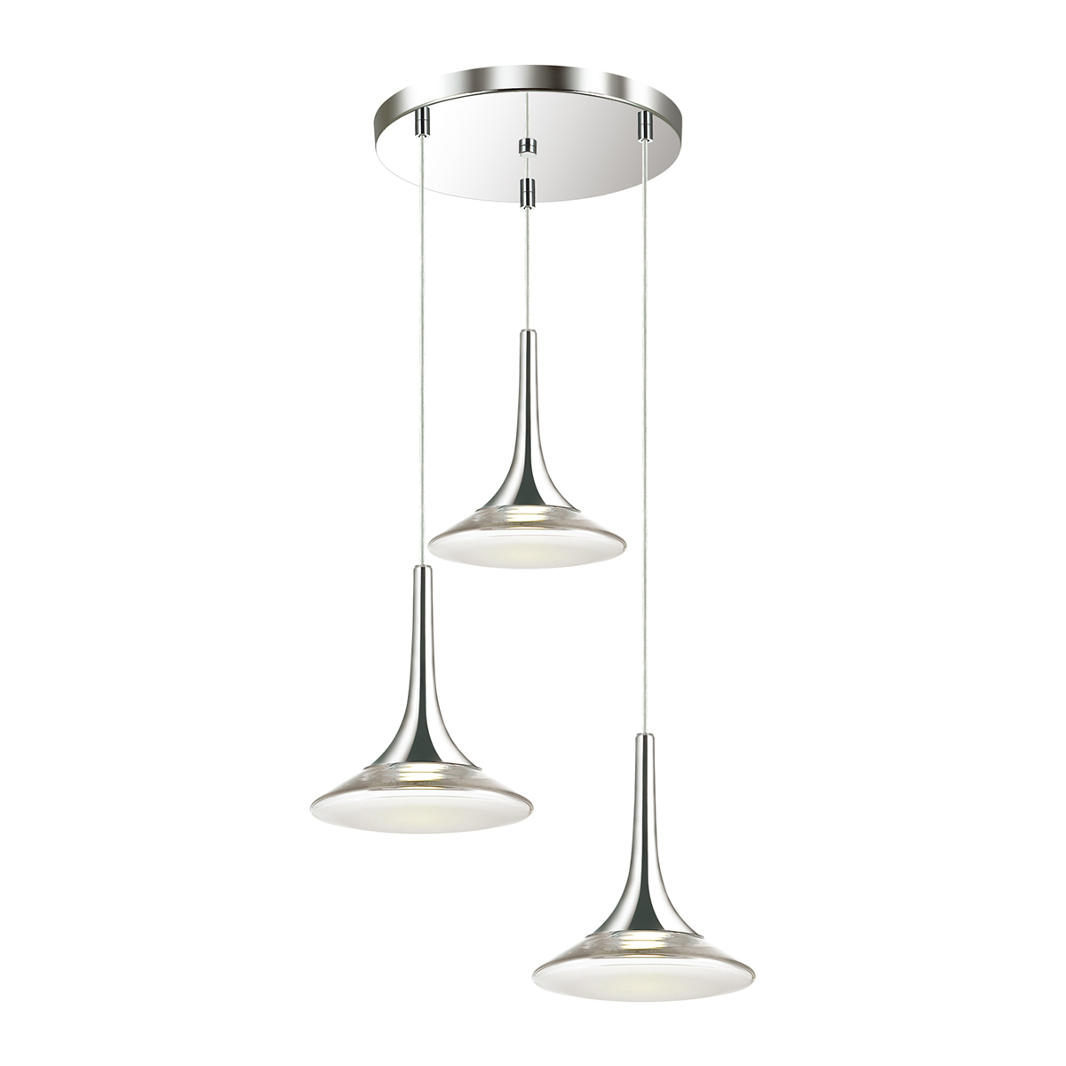 

Потолочный подвесной светильник Odeon Light 4096/3 хром/прозрачный Подвес GU10 3*50W FOZZI, 4096/3 хром/прозрачный Подвес GU10 3*50W FOZZI