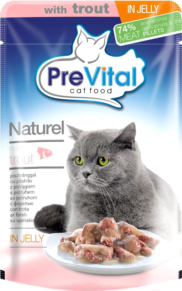 

Корм для кошек Prevital Naturel с форелью в желе 85г, Naturel с форелью в желе 85г