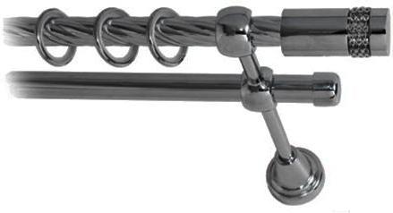 

Карниз Lm Decor Имидж 116 2р витой 3.2м антрацит, Имидж 116 2р витой 16мм 3.2м