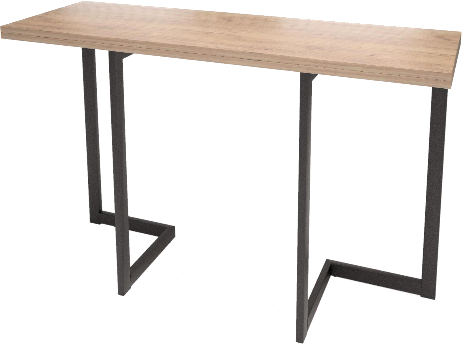 

Стол консольный Millwood Арлен 2 38-76x120x76 дуб табачный крафт/металл черный