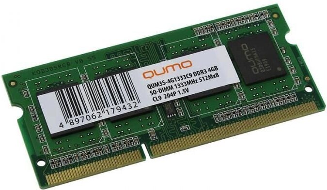 

Оперативная память QUMO SO-DIMM DDR-III 4GB 1333MHz PC-10660 [QUM3S-4G1333С9], Оперативная память QUMO SO-DIMM DDR-III 4GB 1333MHz PC-10660 QUM3S-4G1333С9