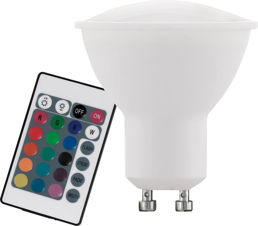 

Светодиодная лампа EGLO диммируемая RGB с пультом \nупр-я, 4W (GU10), 3000K, 220lm [10686], диммируемая RGB с пультом \nупр-я, 4W (GU10), 3000K, 220lm