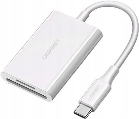 

Картридер UGREEN CM265-60724 White, Картридер UGREEN CM265-60724; USB-C 3.1 to TF/SD 4.0, Скорость передачи карты памяти: 266 МБ/с, White