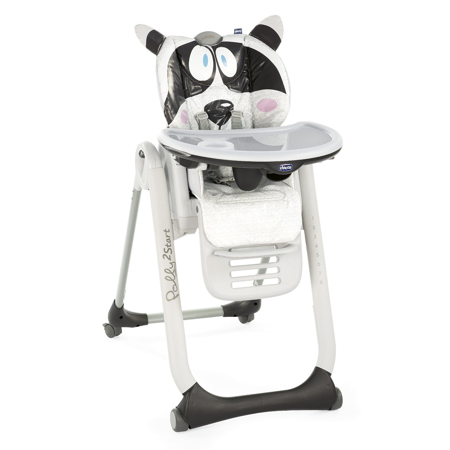 

Стульчик для кормления Chicco Polly 2 Start Енот 340728160 [06079205020000], Polly 2 Start Енот 340728160