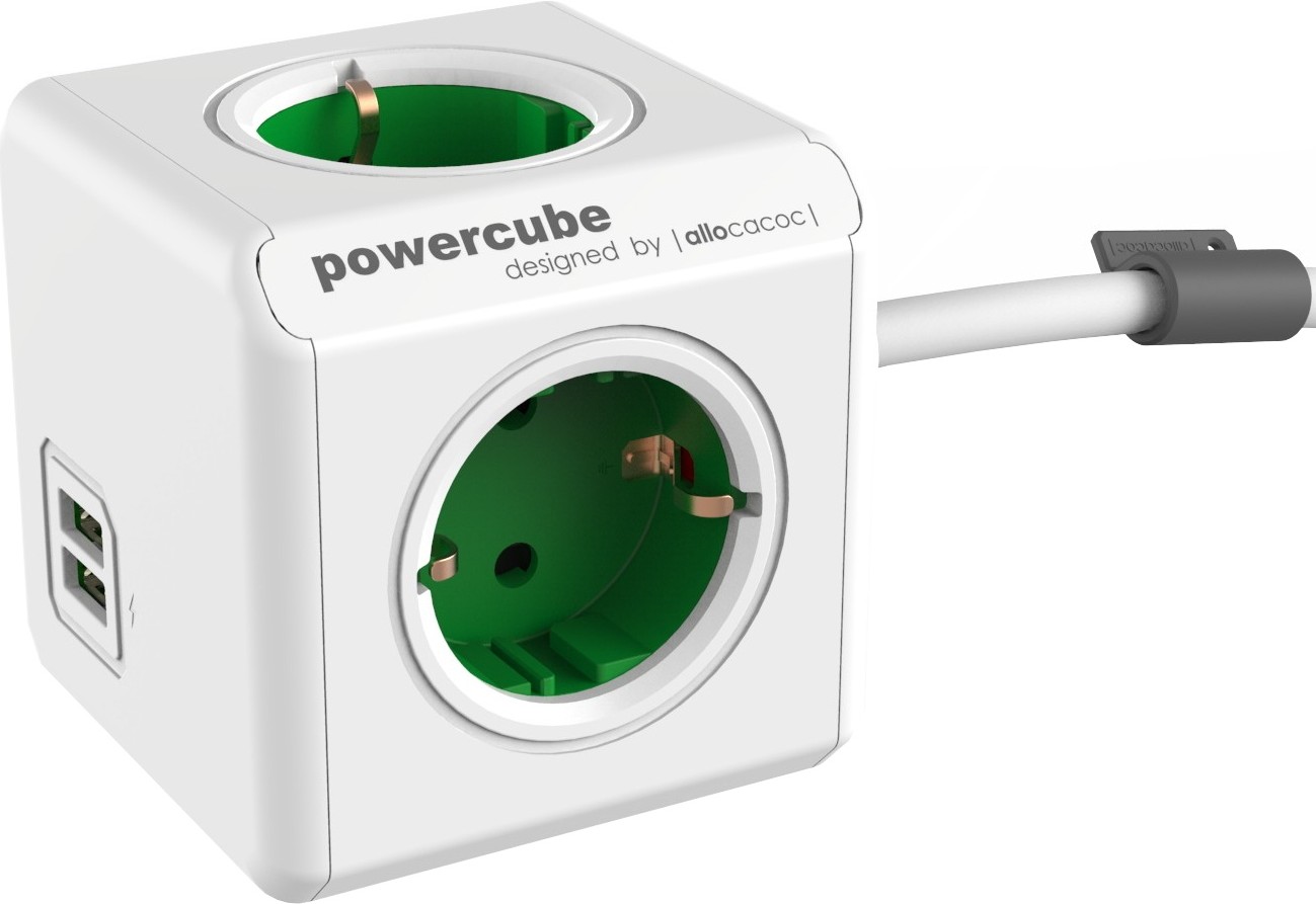 

Сетевой фильтр Allocacoc 1402GN/DEEUPC Power cube Extended зеленый