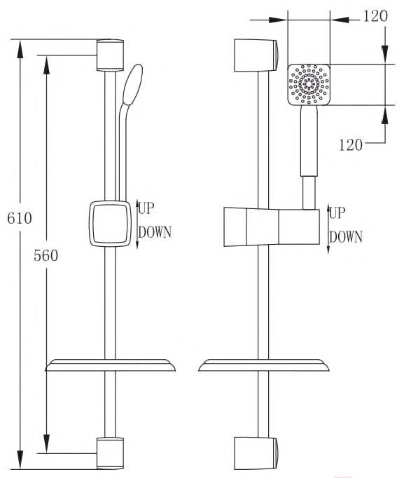 

Душевой гарнитур РМС RACK-8, RACK-8