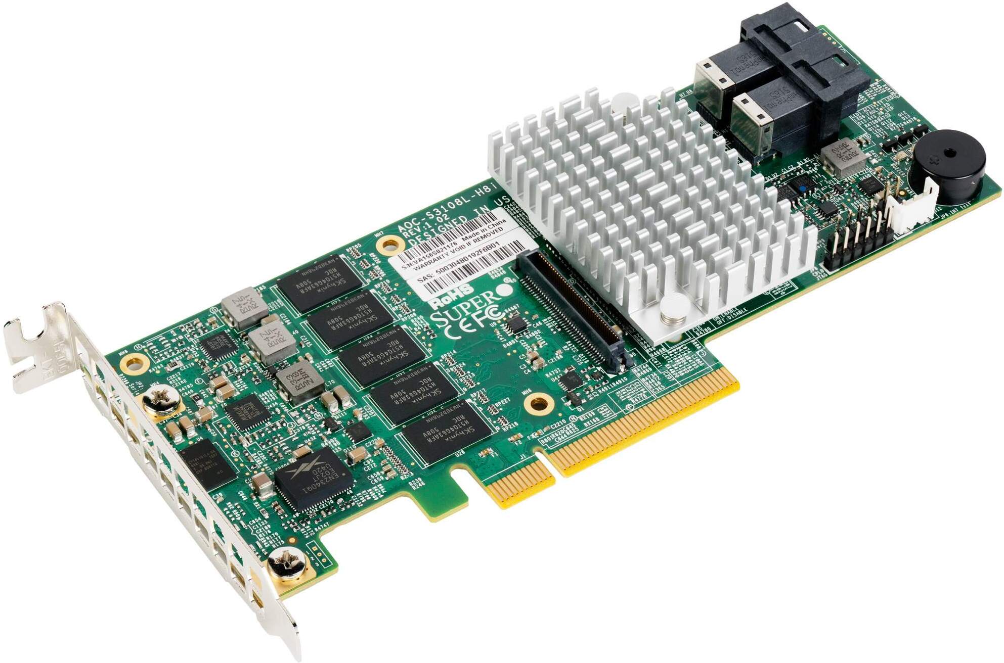 

RAID контроллер Supermicro AOC-S3108L-H8IR, Контроллер SuperMicro AOC-S3108L-H8iR