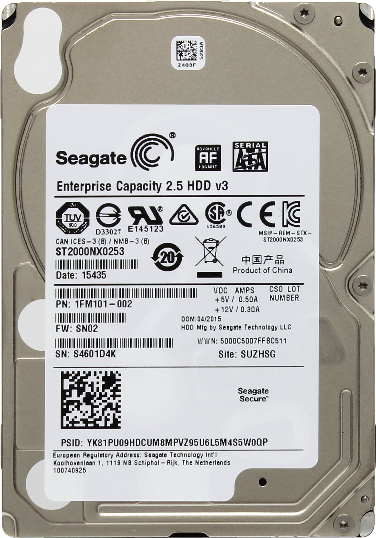 

Жесткий диск Seagate Constellation.2 2TB [ST2000NX0253], Жесткий диск Seagate Constellation.2 2TB ST2000NX0253