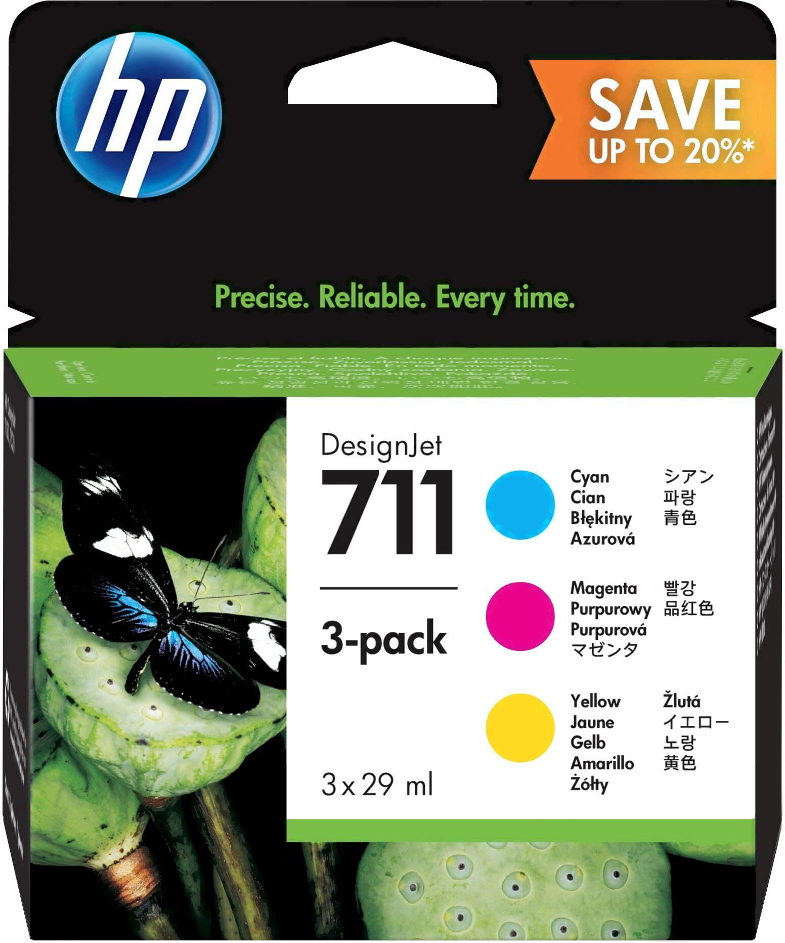 

Картридж для принтера HP 711 3-pack [P2V32A], Набор картриджей HP 711 3-pack (P2V32A)