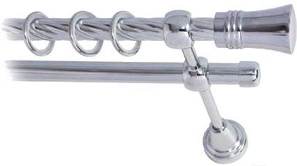 

Карниз Lm Decor Гиро 071 2р витой 4м хром, Гиро 071 2р витой 16мм 4.0м