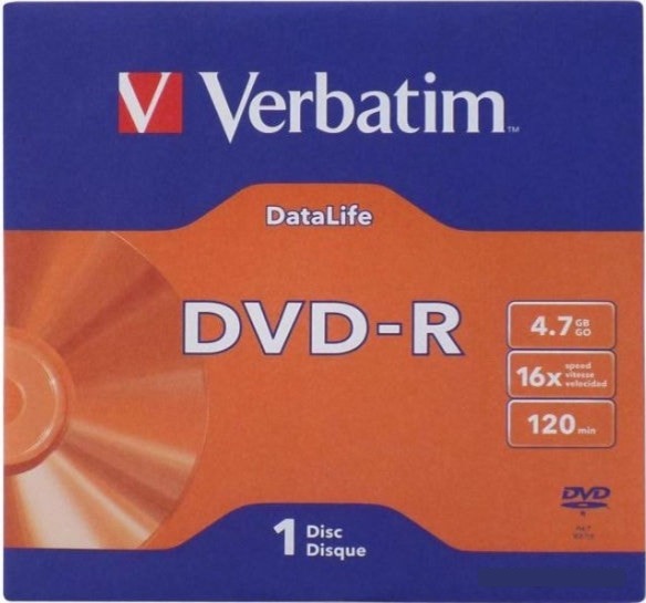 

Оптический диск Verbatim DVD-R 4.7Gb 16x DL в в конверте [43844], Диск DVD-R 4.7Gb 16x Verbatim DataLife в бумажном конверте 43844