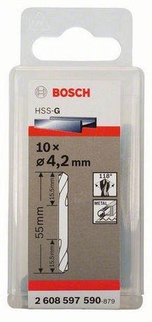 

Набор сверл Bosch HSS-G D4,2 14 55 мм 10 шт [2.608.597.590], Набор сверл Bosch HSS-G D4,2 14 55 мм 10 шт 2.608.597.590