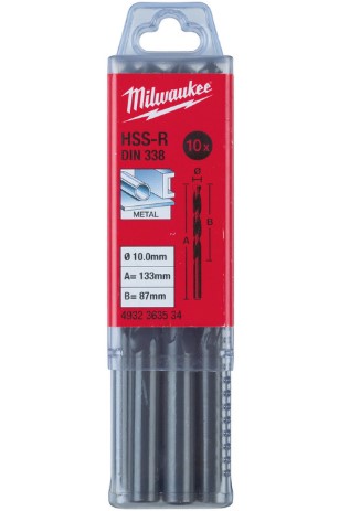 

Сверло Milwaukee 4932363476, HSS-R DIN338 4.2 10шт по металлу
