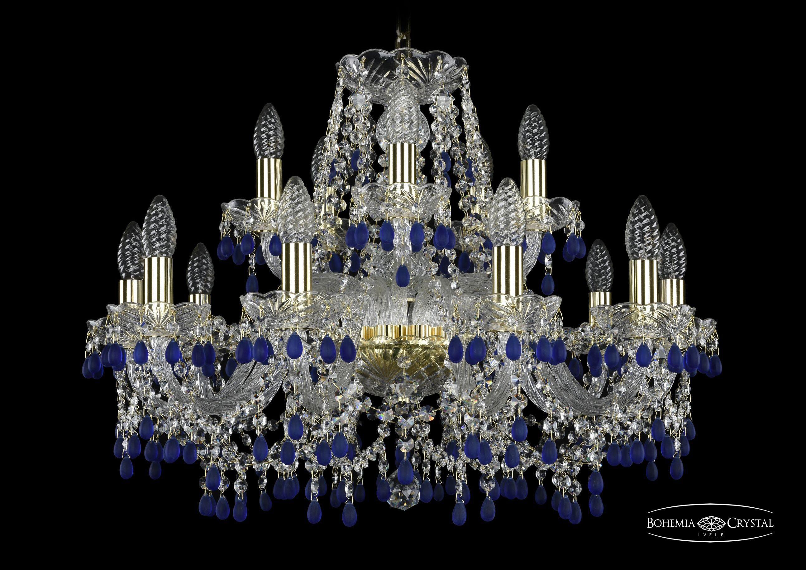 

Подвесная люстра Bohemia Ivele Crystal 1410/10+5/240/G/V3001