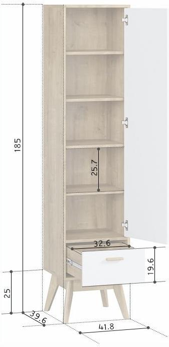 

Шкаф Woodcraft Нордик-1 в прихожую White, Нордик-1 в прихожую