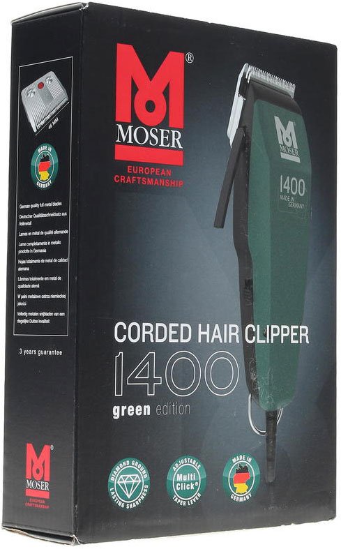 

Машинка для стрижки волос Moser 1400 Green edition 1400-0454 (уцененный)