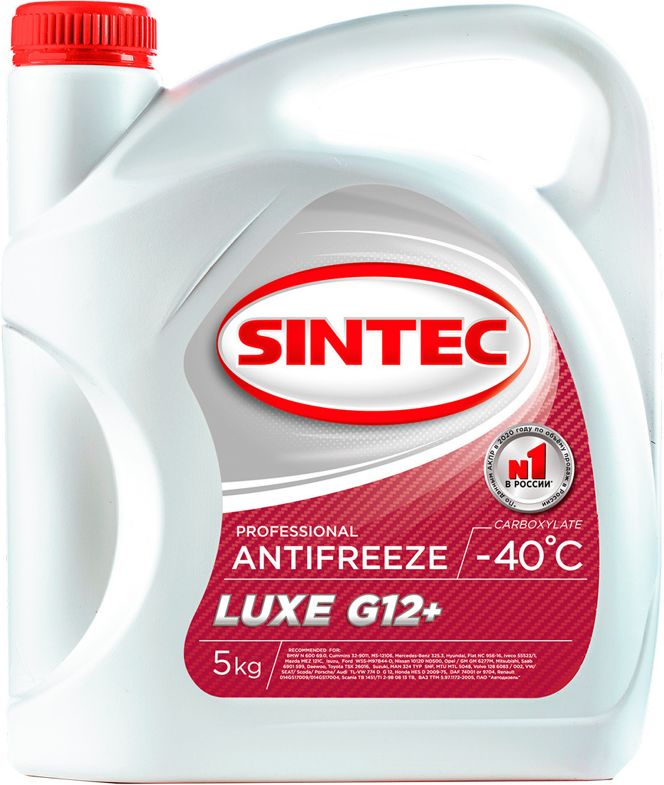 

Антифриз Sintec G12 plus LUXE 5кг красный (614500)