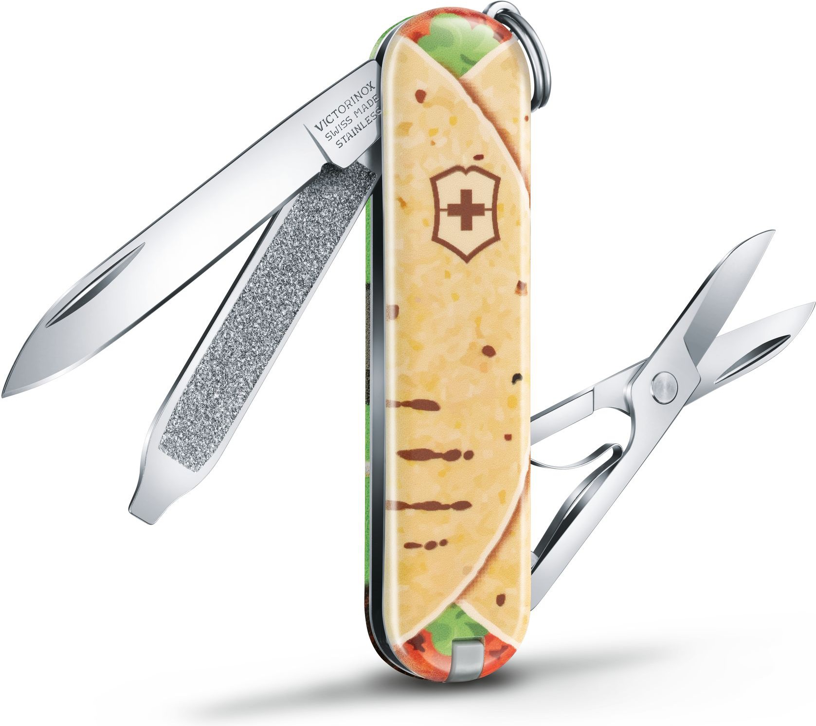 

Туристический нож Victorinox Classic LE2019 Mexican Tacos 7 функций подар. коробка [0.6223.L1903], Туристический нож Victorinox Classic LE2019 Mexican Tacos 7 функций подар. коробка 0.6223.L1903
