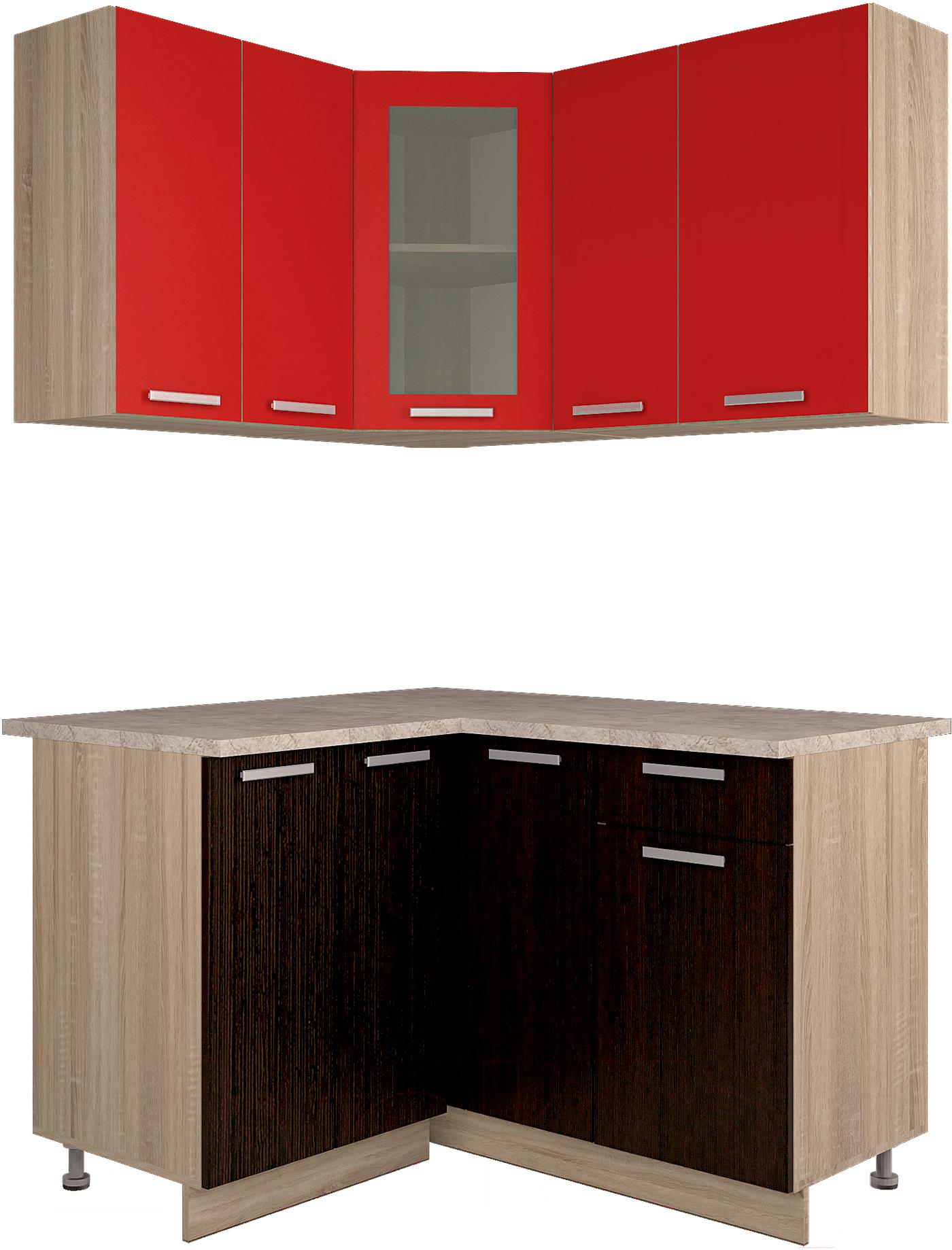 

Готовая кухня Интерлиния Мила 12x13 (красный/дуб венге), Мила 12x13