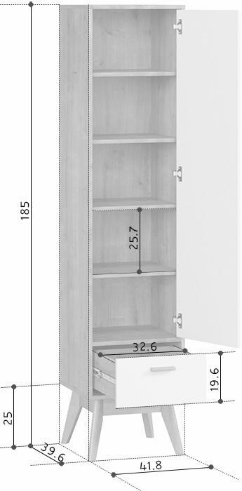 

Шкаф Woodcraft Нордик-1 в прихожую Grey, Нордик-1 в прихожую
