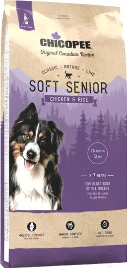 

Корм для собак Chicopee CNL Soft Senior Chicken Rice (15кг), CNL Soft Senior ChickenRice 15кг