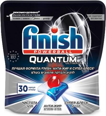 

Капсулы для посудомоечных машин Finish Quantum Ultimate 30 капсул дойпак