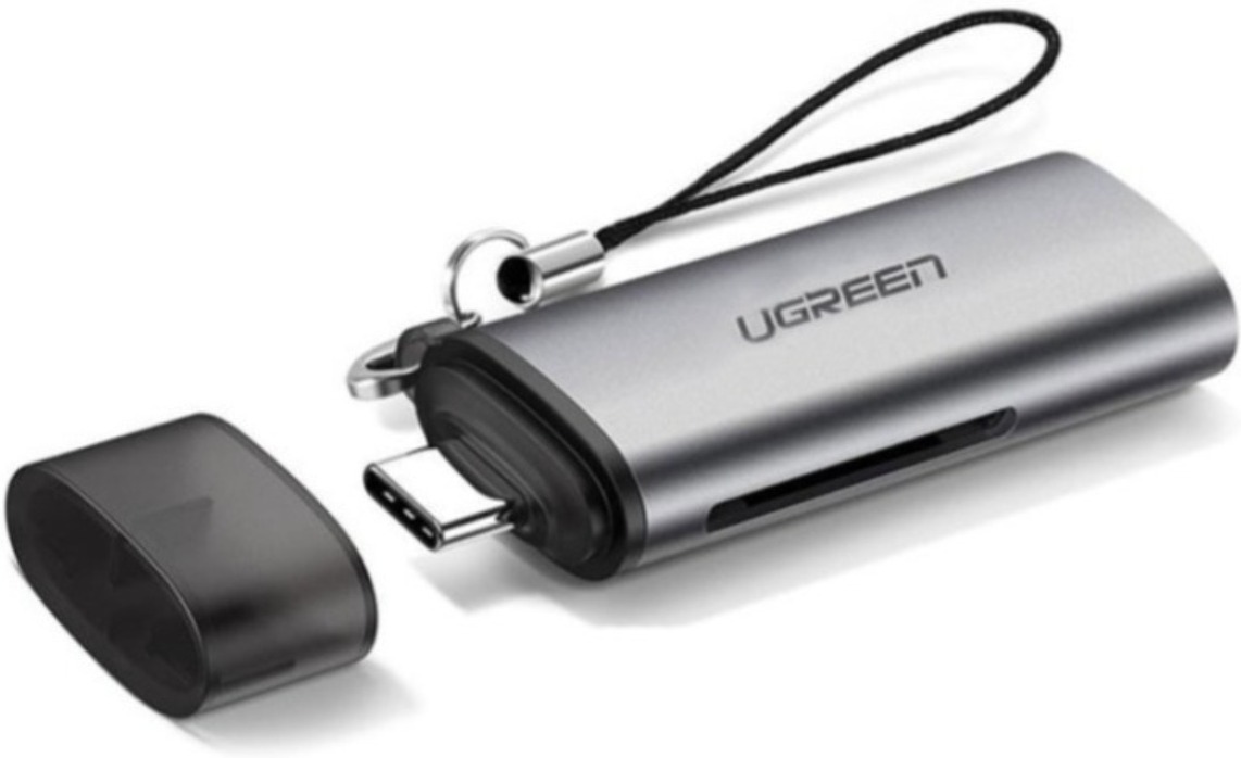 

Картридер UGREEN CM184-50704, Картридер UGREEN CM184-50704; Type-C 3.1 to SD/Micro SD; алюминиевый корпус, Space Gray