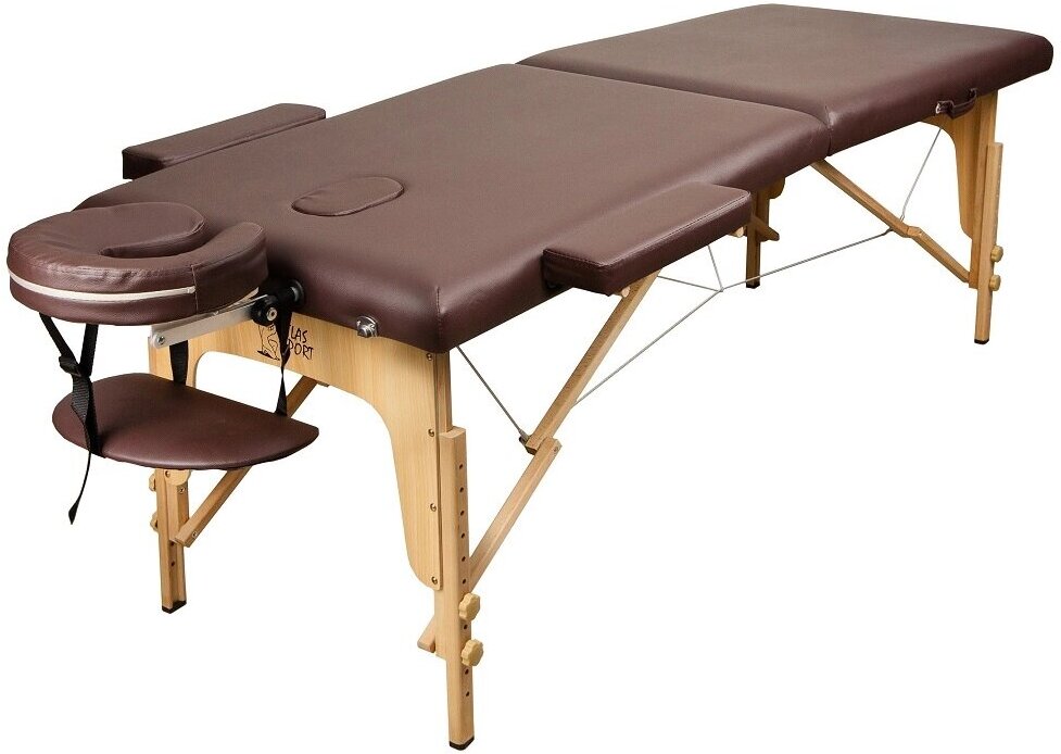 

Стол массажный Atlas Sport складной 2-с 60 см деревянный + сумка коричневый