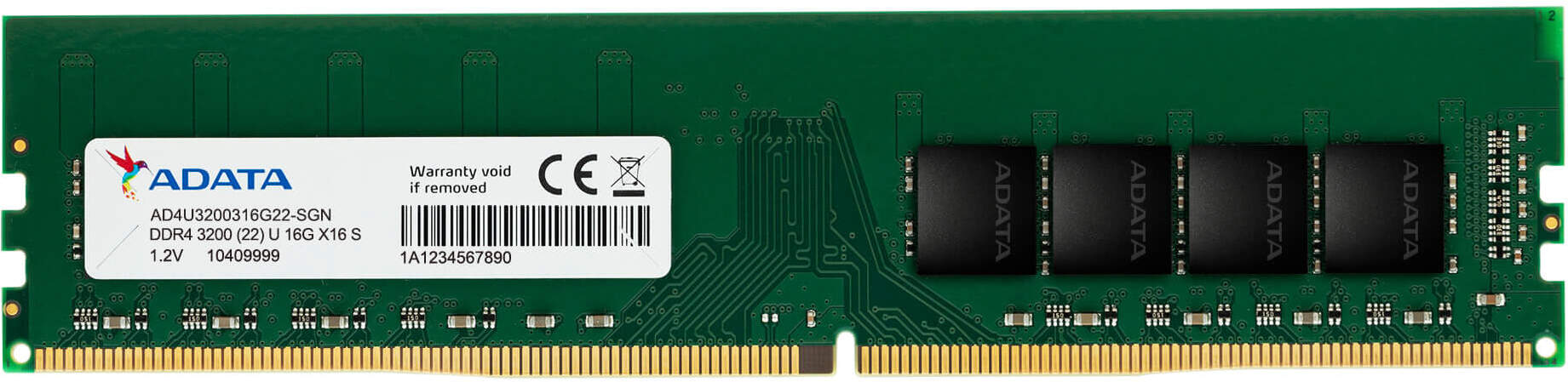 

Оперативная память A-Data DDR4 8Gb 3200MHz OEM PC4-25600 CL22 DIMM 288-pin 1.2В single rank [AD4U32008G22-BGN], Оперативная память A-Data DDR4 8Gb 3200MHz OEM PC4-25600 CL22 DIMM 288-pin 1.2В single rank AD4U32008G22-BGN