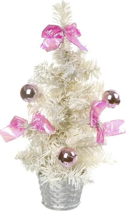 

Новогодняя елка Snowmen Украшенная 30 см белоснежная [Е70372], Украшенная 30 см белоснежная