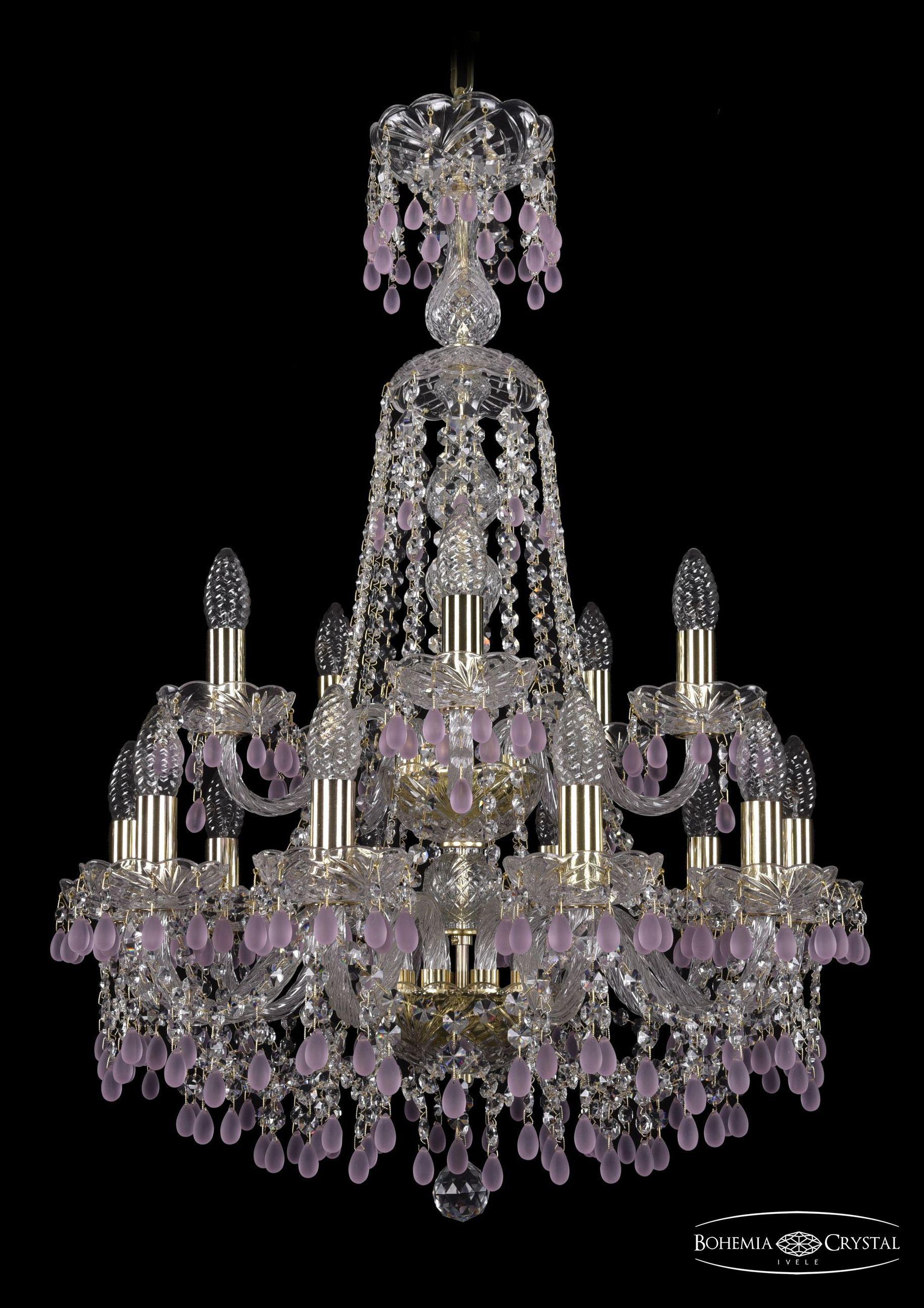 

Подвесная люстра Bohemia Ivele Crystal 1410/10+5/195/XL-84/2d/G/V7010