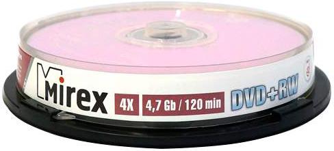

Оптический диск Mirex DVD+RW 4.7 Gb 4x Cake Box 10 [202639], Оптический диск Mirex DVD+RW 4.7 Gb 4x Cake Box 10 202639