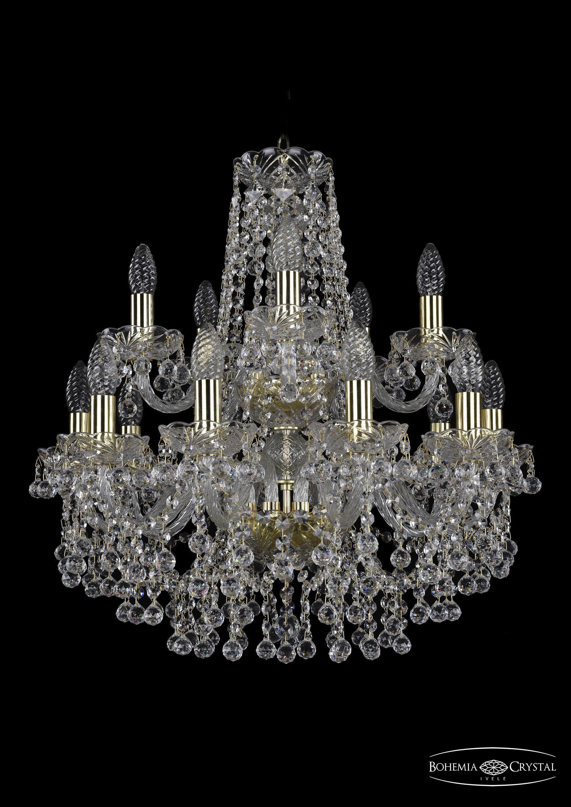 

Подвесная люстра Bohemia Ivele Crystal 1409/10+5/195/2d/G