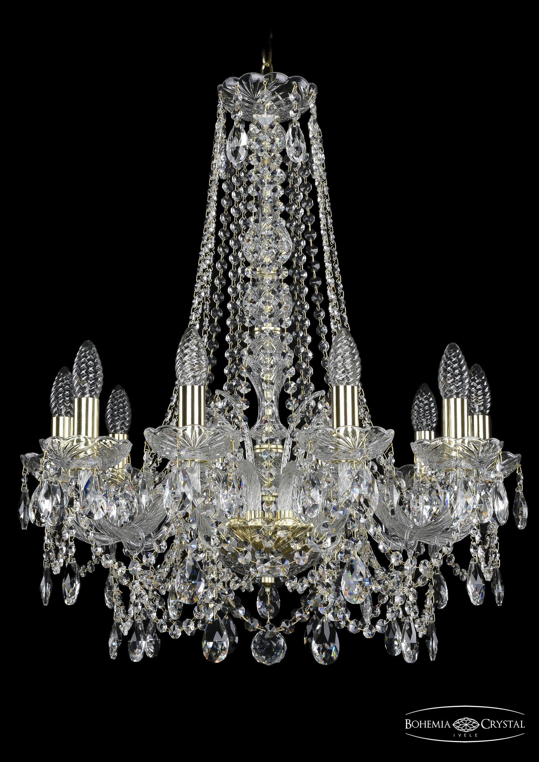 

Подвесная люстра Bohemia Ivele Crystal 1411/10/195/h-70/G