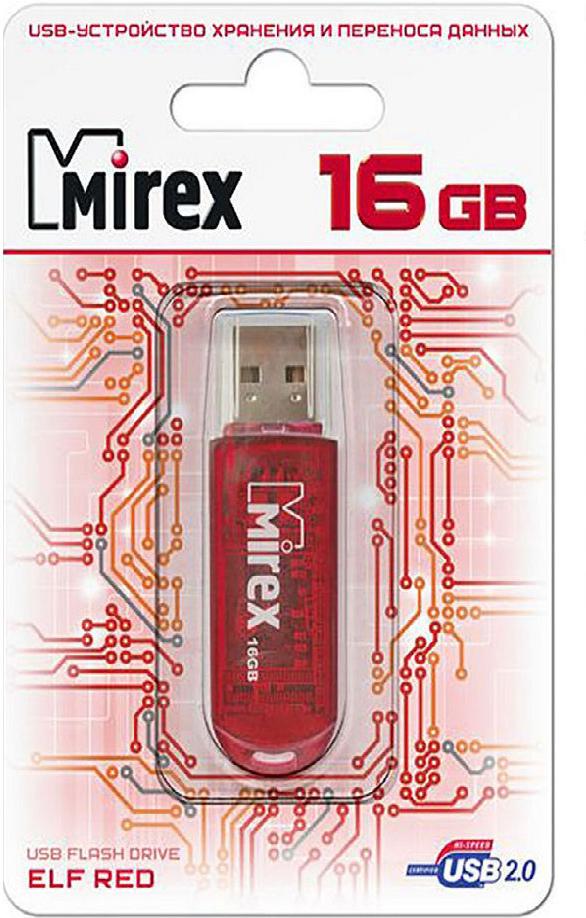 

USB Flash Mirex ELF RED 16GB (13600-FMURDE16)