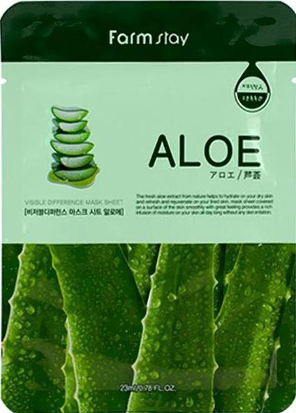 

Маска для лица FarmStay Тканевая С экстрактом алоэ 23мл, Тканевая С экстрактом алоэ 23мл