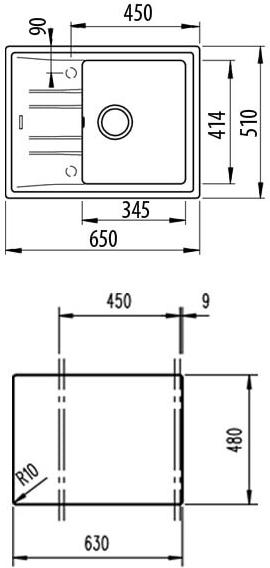 

Кухонная мойка TEKA Stone 45 S-TG 1B 1D серый металлик [115330042], Stone 45 S-TG 1B 1D