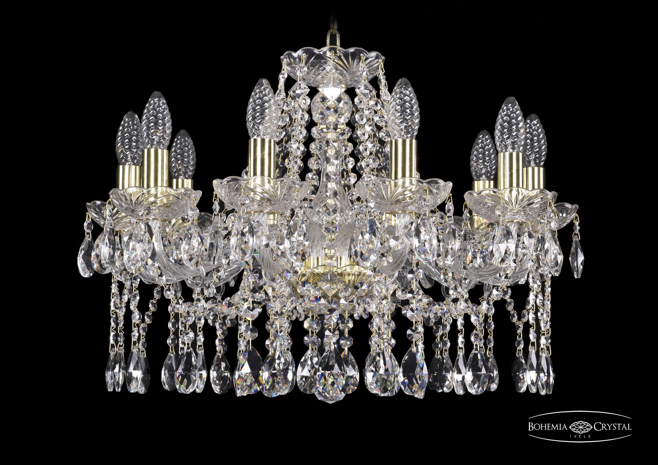 

Подвесная люстра Bohemia Ivele Crystal 1413/10/200/G