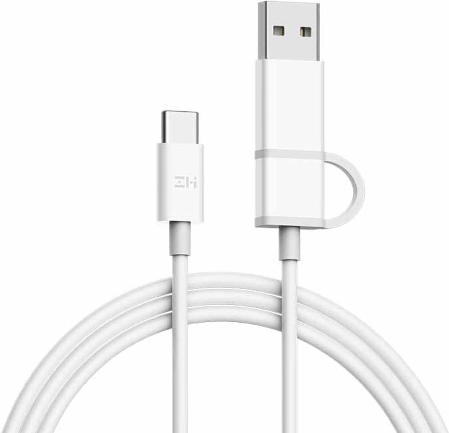 

Кабель Xiaomi ZMI AL511 2 in 1 USB Type-C-Micro White [ZMK2AL51CNWH], ZMI AL511 2 in 1 USB Type-C-Micro