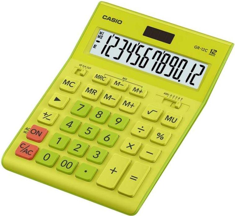 

Калькулятор Casio GR-12C-GN салатовый [GR-12C-GN-W-EP], GR-12C-GN