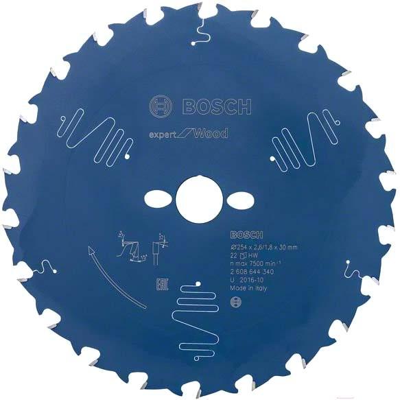 

Диск пильный Bosch Expert for wood 254х30 мм 22 зуб. [2.608.644.340], Expert for wood 254х30 мм 22 зуб.