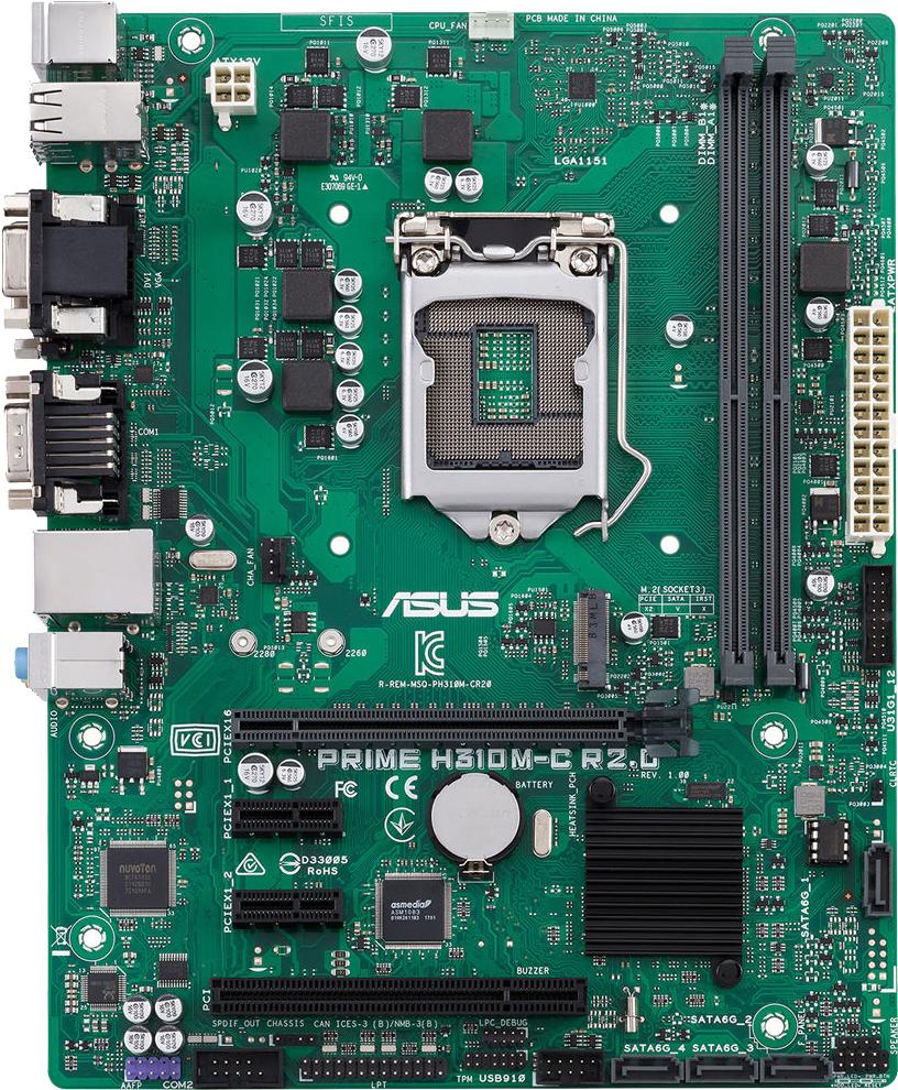 

Материнская плата ASUS PRIME H310M-C R2.0 [90MB0ZM0-M0EAYM], PRIME H310M-C R2.0