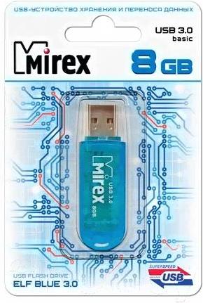 

Usb flash накопитель Mirex Elf Blue 8GB (13600-FM3BEF08), Elf 8GB