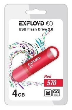

Usb flash Exployd 570 4Gb красный, 570 4Gb