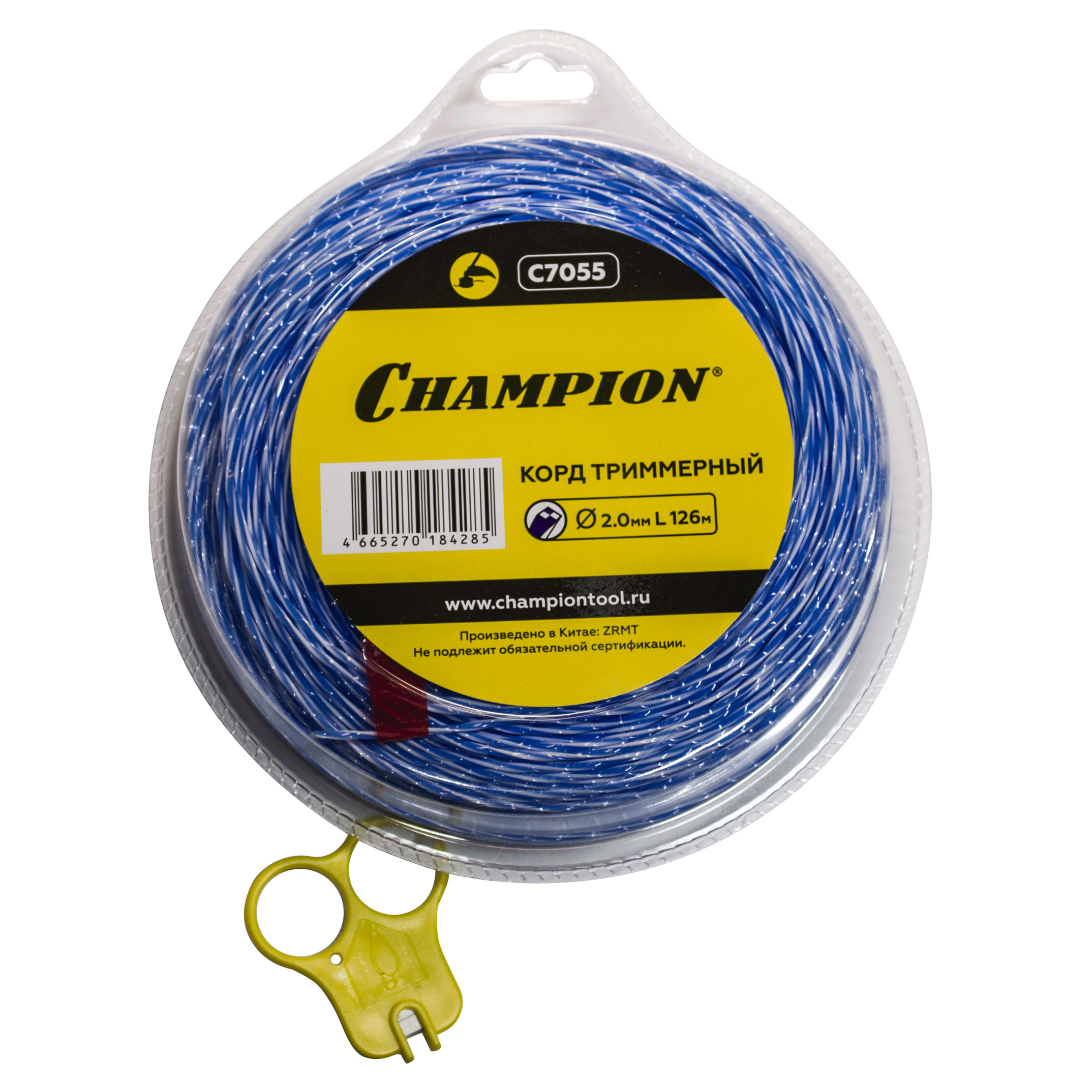 

Корд для триммера Champion Sky-cutter 2.0мм*126м (витой квадрат)+нож (C7055)