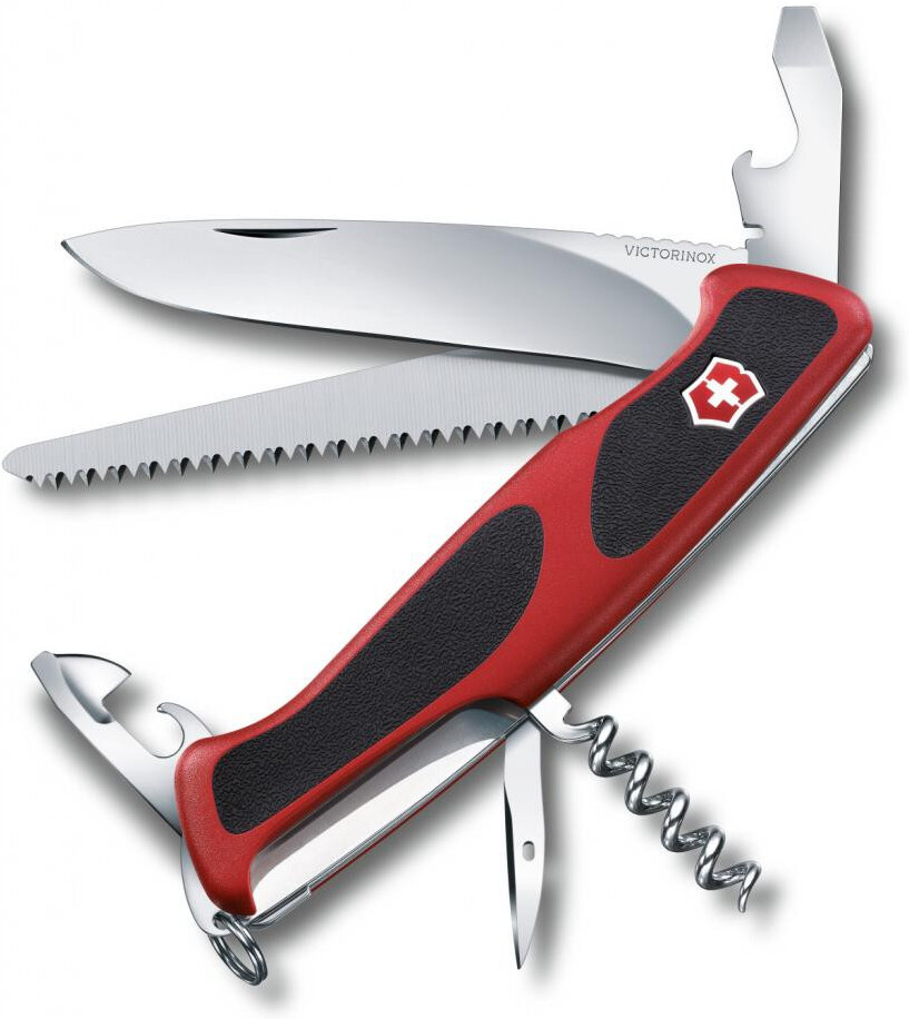 

Туристический нож Victorinox RangerGrip 55 12 функций карт. коробка красный/черный [0.9563.C], Туристический нож Victorinox RangerGrip 55 12 функций карт. коробка 0.9563.C красный/черный